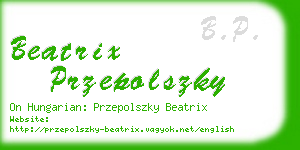 beatrix przepolszky business card